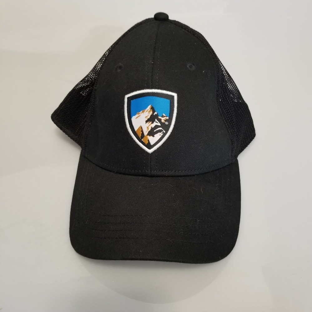 Kuhl Hat Cap Snapback Black Trucker Mesh Mountain Logo Mens Outdoor Hiking